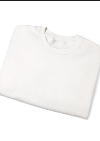 Kadın Beyaz Bisiklet Yaka Sweatshirt - Görsel 3