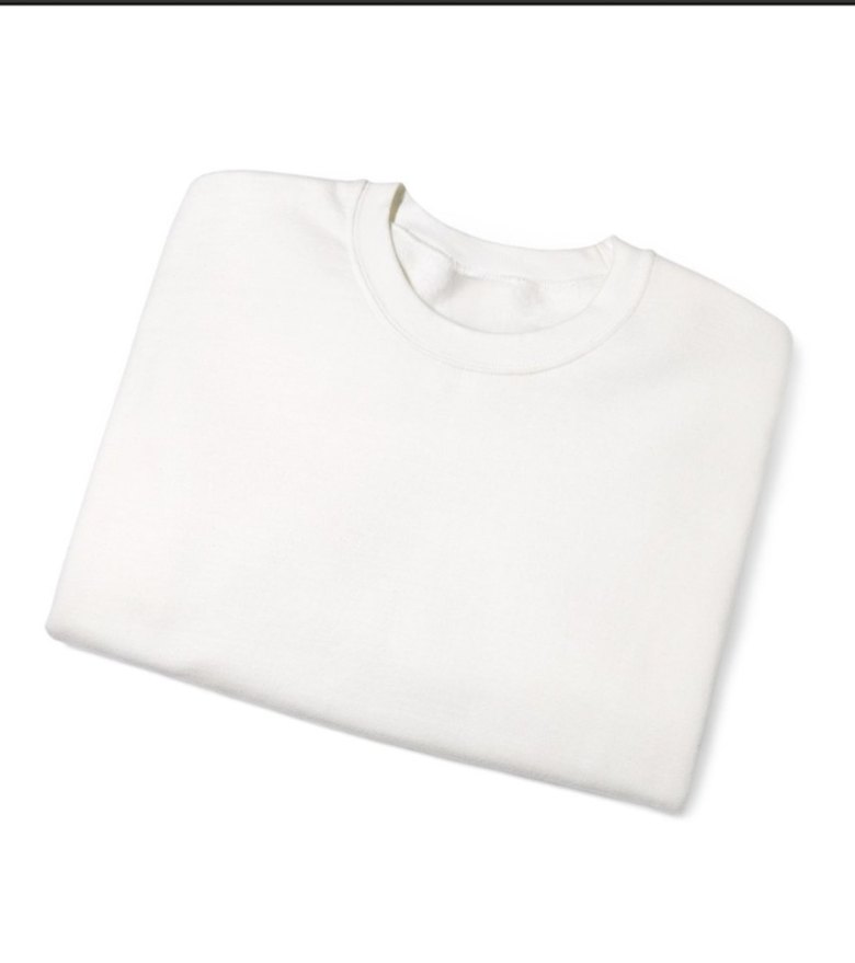 Kadın Beyaz Bisiklet Yaka Sweatshirt - Görsel 3