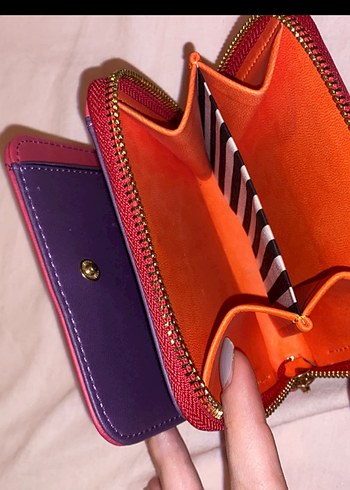 Fermuarlı Pembe Deri Kadın Cüzdanı - Görsel 3