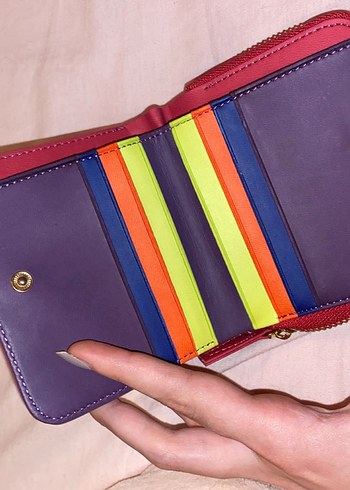 Fermuarlı Pembe Deri Kadın Cüzdanı - Görsel 2