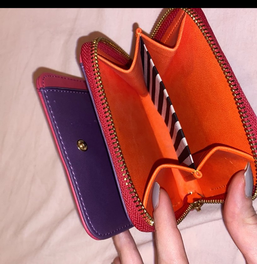 Fermuarlı Pembe Deri Kadın Cüzdanı - Görsel 3