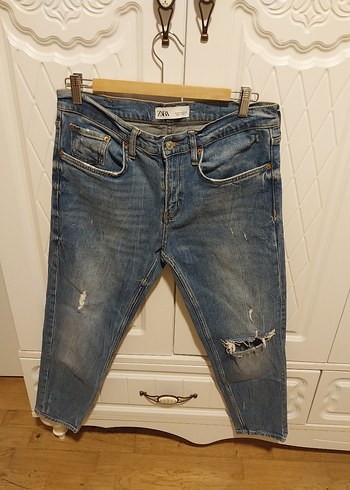 Zara Mavi Yikamali Rahat Kesim Jean