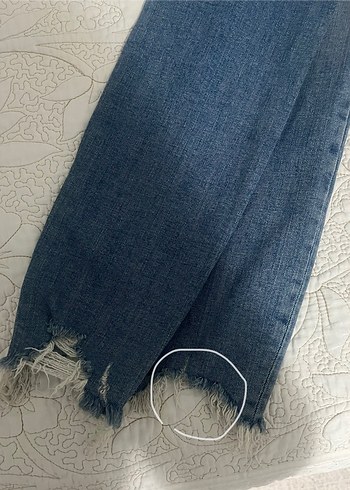 Düz Mavi Kadın Denim Pantolon 27/29 - Görsel 4