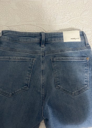 Düz Mavi Kadın Denim Pantolon 27/29 - Görsel 2