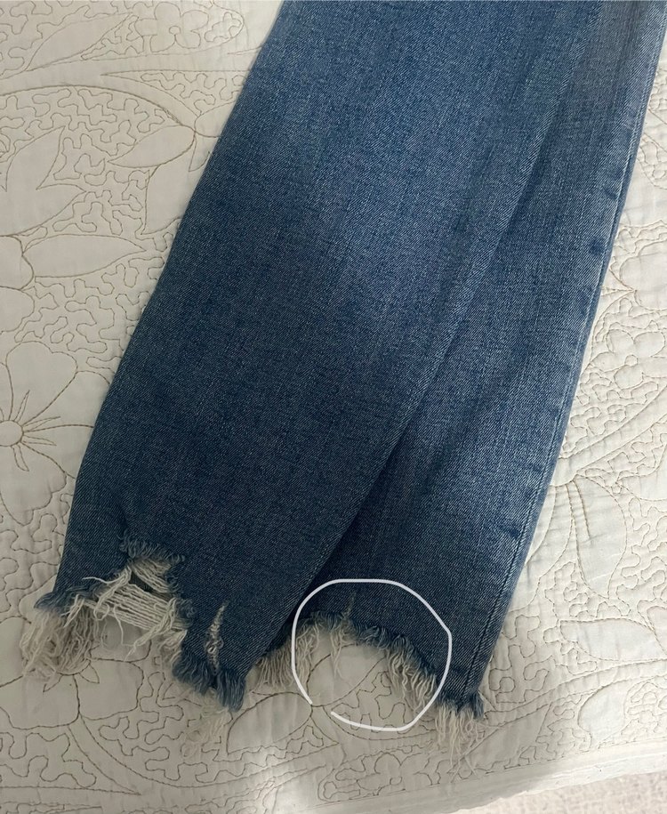 Düz Mavi Kadın Denim Pantolon 27/29 - Görsel 4