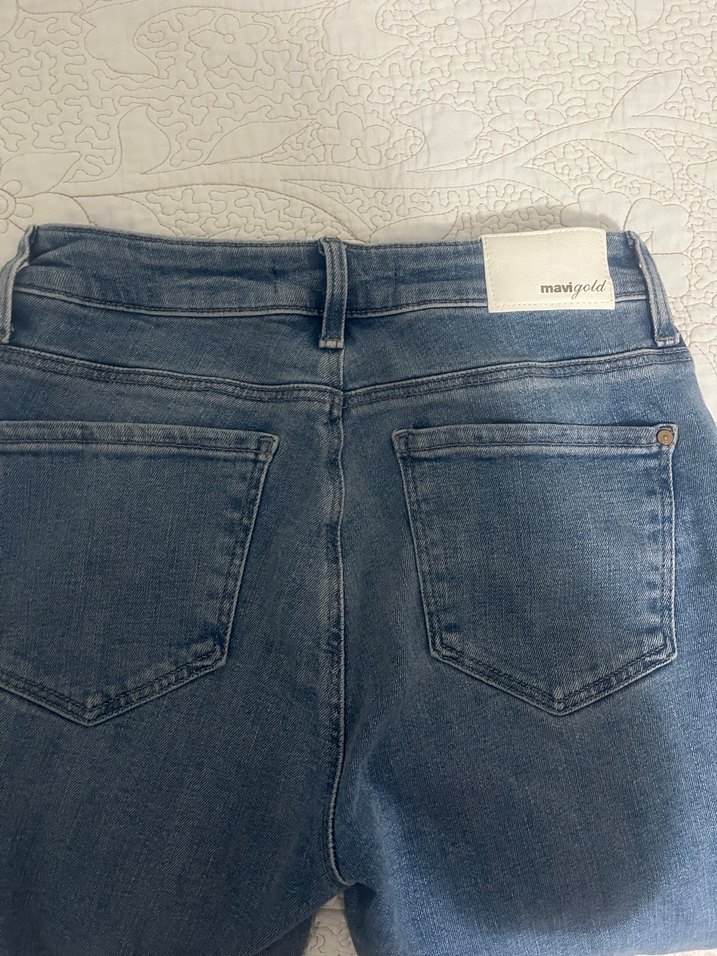 Düz Mavi Kadın Denim Pantolon 27/29 - Görsel 2