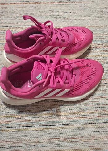 Pembe Bağcıklı Kadın Spor Ayakkabı - Görsel 3