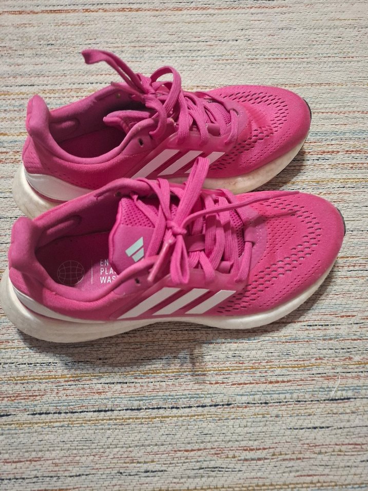 Pembe Bağcıklı Kadın Spor Ayakkabı - Görsel 3