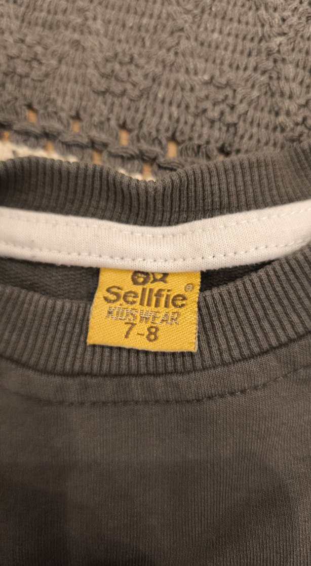 Gri çocuk Sweatshirt, , Uzun Kollu - Görsel 3