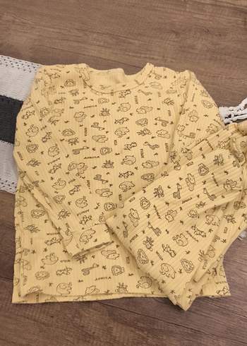 6 yaş Sarı desenli erkek çocuk pijama takimi - Görsel 2