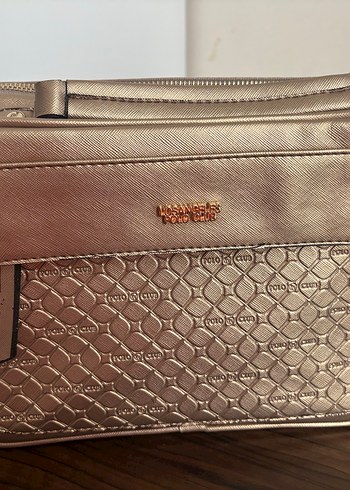 Gri Deri Yılan Desenli Fermuarlı Kadın Çanta - Görsel 10