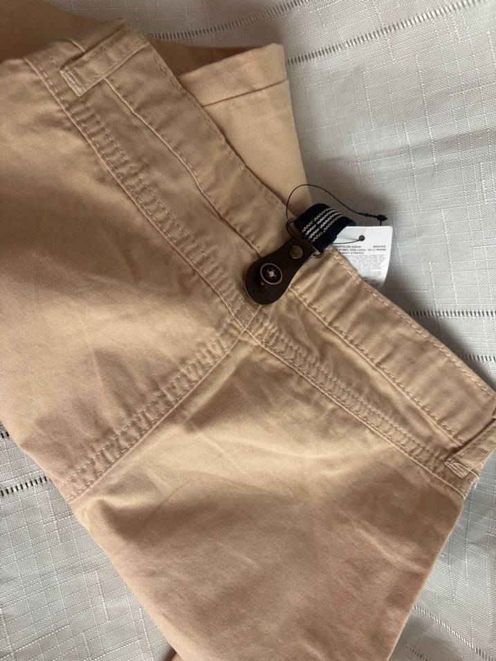 Bej Kemerli Erkek Çocuk Keten Pantolon - Görsel 5