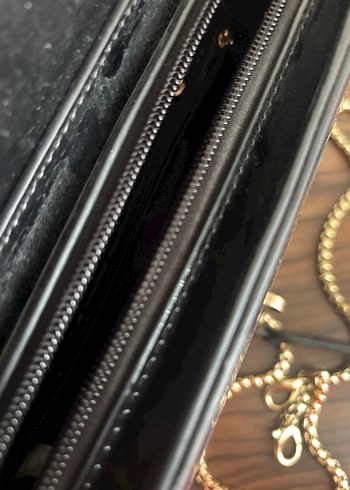 Klasik Siyah Deri Kadın Çanta - Görsel 4