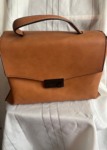 Bej Deri Kadın Çanta Tokalı - Görsel 2