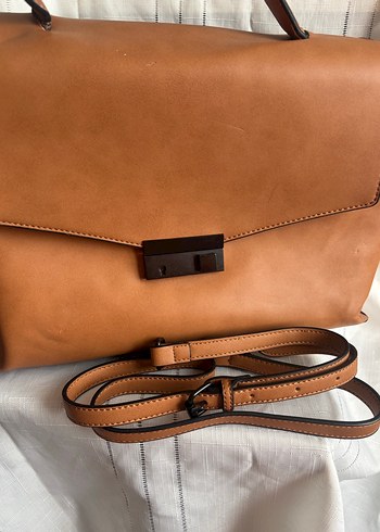 Bej Deri Kadın Çanta Tokalı - Görsel 7