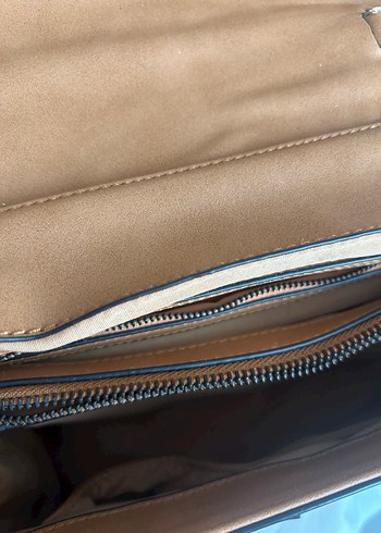 Bej Deri Kadın Çanta Tokalı - Görsel 3