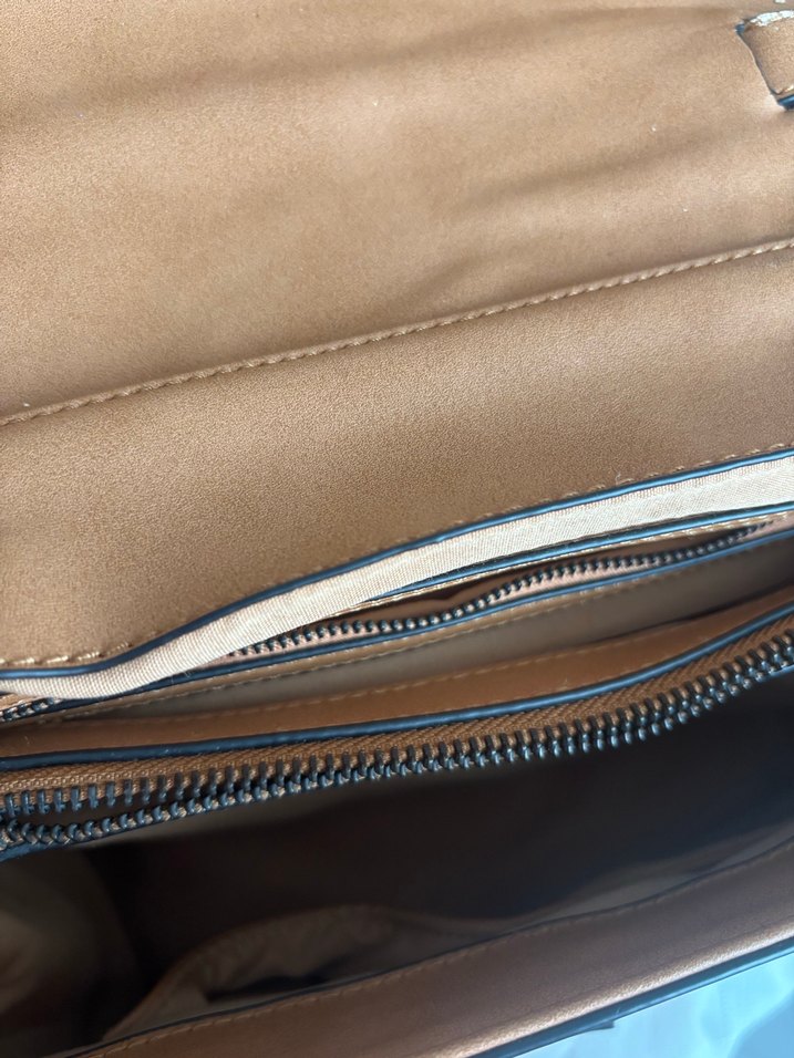 Bej Deri Kadın Çanta Tokalı - Görsel 3