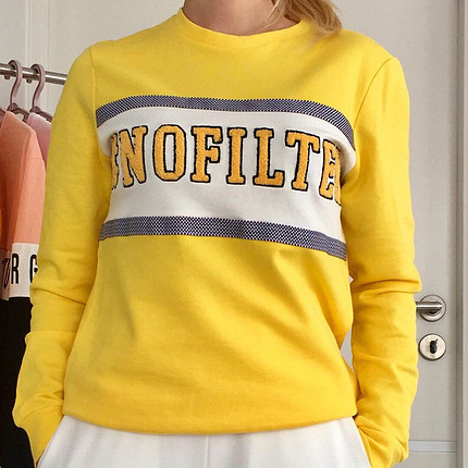 s Beden Zara sarı sweatshirt