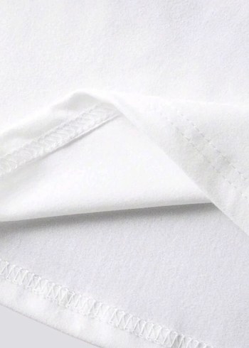 Beyaz Baskılı Kız Tişörtü, Kısa Kollu bütün bedenler mevcut - Görsel 2