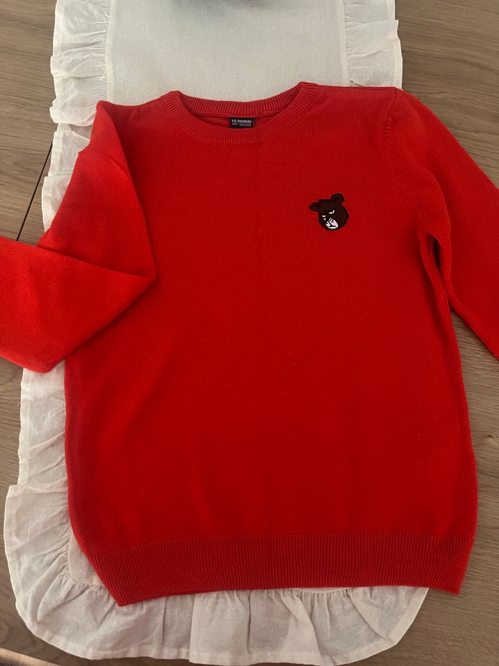 Erkek Çocuk Gri Bol Kesim Pamuk Pantolon ve kazak - Görsel 4