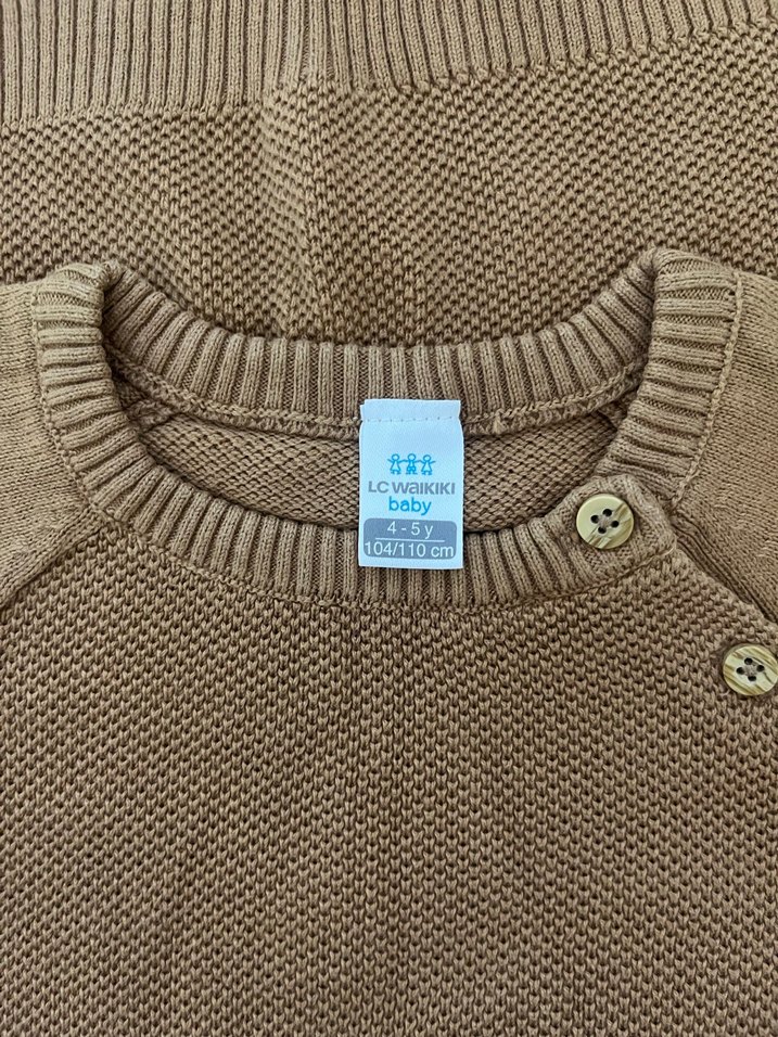 Erkek Çocuk Kahverengi Triko Kazak - Görsel 2