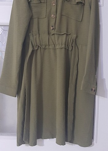 Düğmeli Uzun Kesim ayrobin kumas - Görsel 3