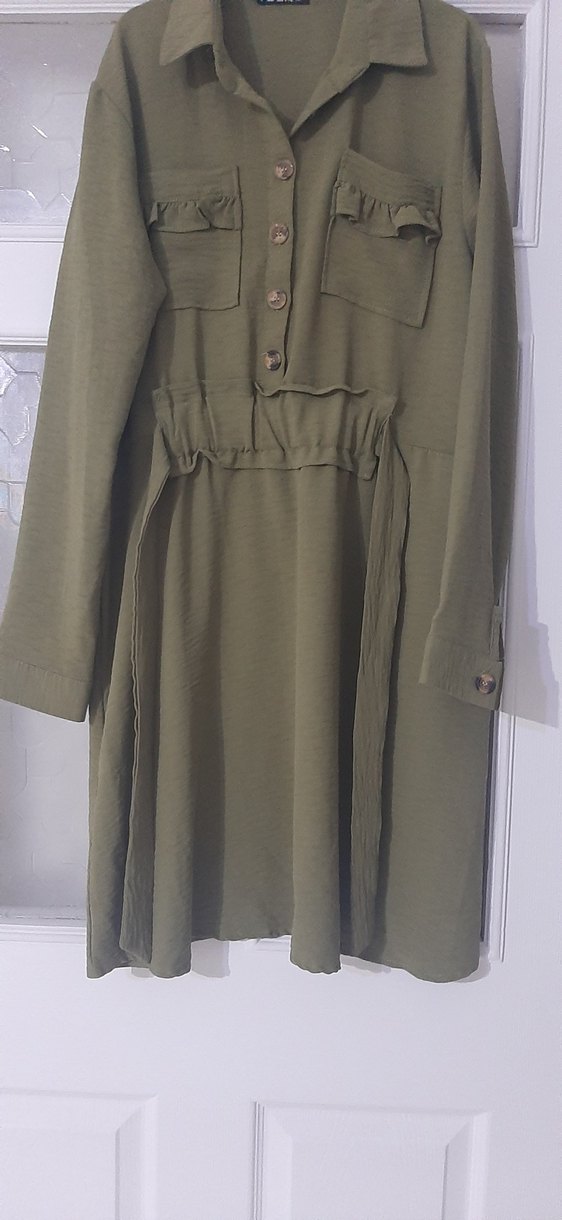 Düğmeli Uzun Kesim ayrobin kumas - Görsel 3