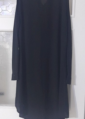 Siyah Uzun Kadın tunik - Görsel 7