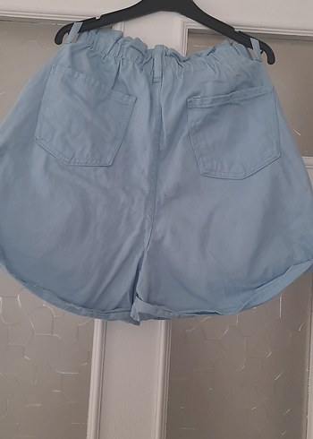 Düğmeli Mavi Kadın Denim Şort - Görsel 5