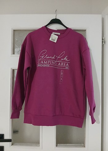 pembe Baskılı Kadın Sweatshirt - Görsel 2