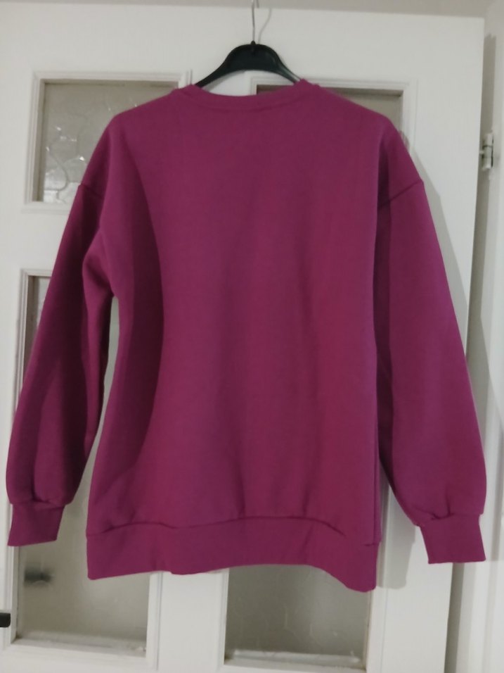 pembe Baskılı Kadın Sweatshirt - Görsel 5