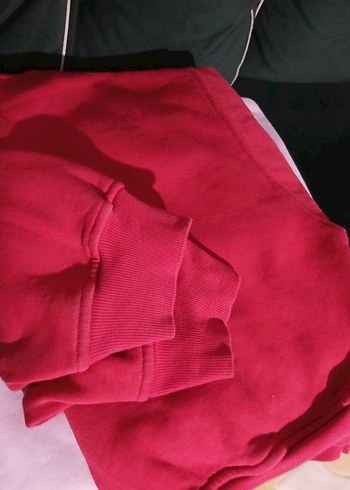 Kırmızı Kadın Oversize Sweatshirt - Görsel 6