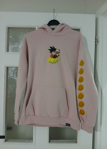 Pembe Kapüşonlu Uzun Kollu Sweatshirt - Görsel 2