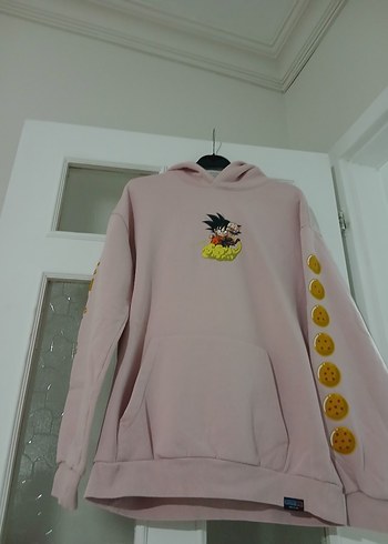 Pembe Kapüşonlu Uzun Kollu Sweatshirt - Görsel 4