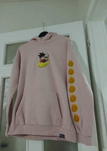 Pembe Kapüşonlu Uzun Kollu Sweatshirt - Görsel 3