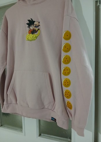 Pembe Kapüşonlu Uzun Kollu Sweatshirt - Görsel 6