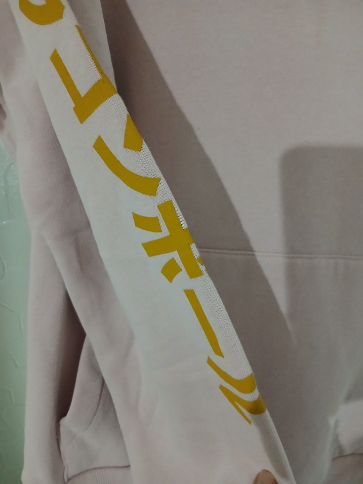 Pembe Kapüşonlu Uzun Kollu Sweatshirt - Görsel 5