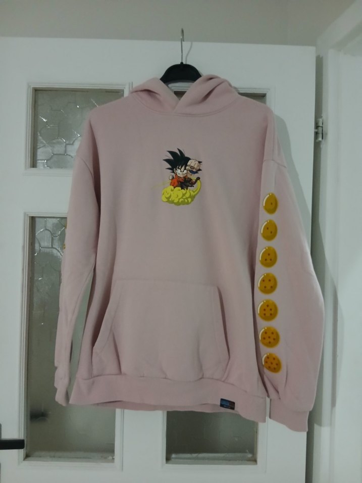 Pembe Kapüşonlu Uzun Kollu Sweatshirt - Görsel 2