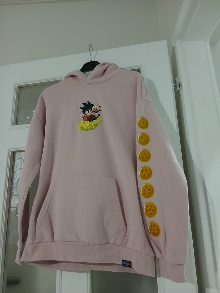 Pembe Kapüşonlu Uzun Kollu Sweatshirt - Görsel 3