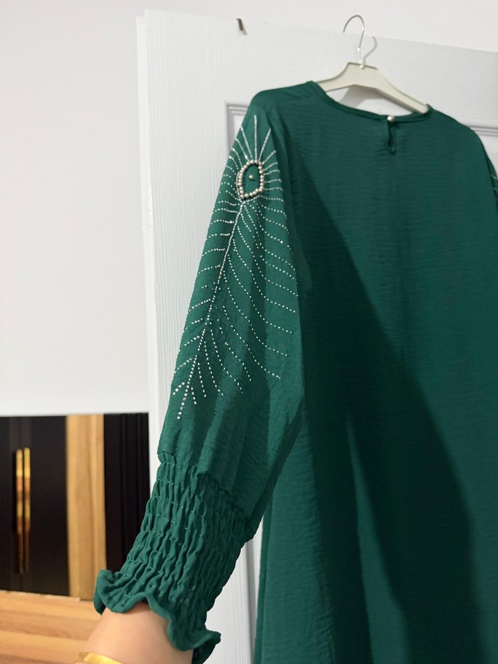 kolları taş detaylı tunik - Görsel 2