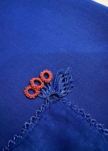 Mavi el emeği ç iğne oyası yazma - Görsel 2