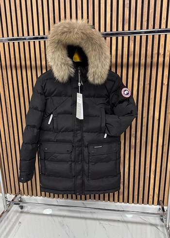 Kürklü Kapüşonlu Beyaz Erkek Kısa Mont - Görsel 3