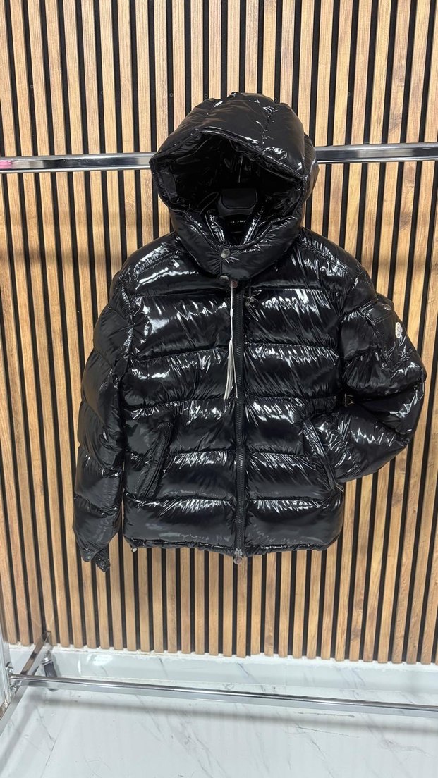 Erkek Siyah Deri Şişme Mont - Görsel 2