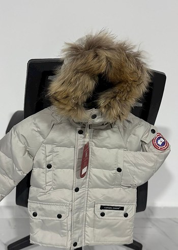 Beyaz Kürklü Nakışlı çocuk Montları - Görsel 5