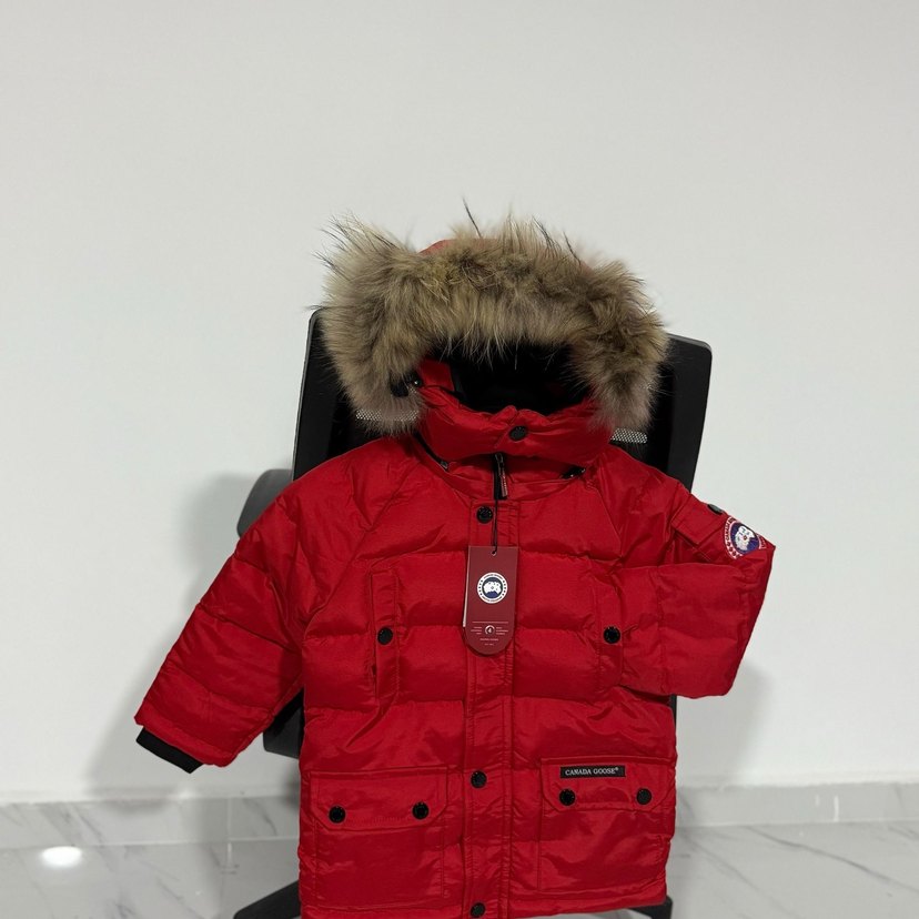 Beyaz Kürklü Nakışlı çocuk Montları - Görsel 2