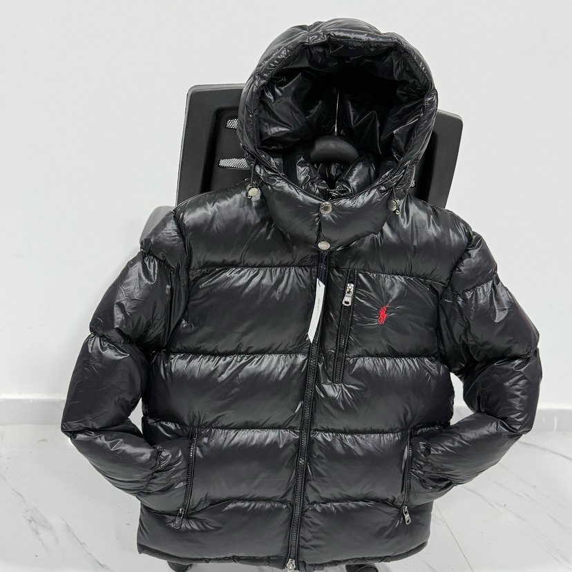 Siyah Kapüşonlu Erkek Mont - Görsel 3