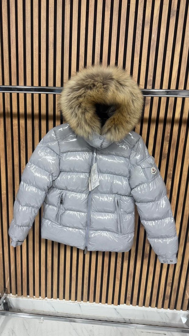 Kürk Detaylı Kısa Mavi Kadın Mont - Görsel 2