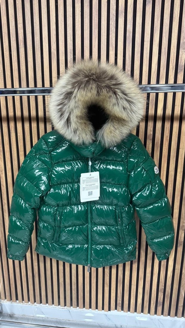 Kürk Detaylı Kısa Mavi Kadın Mont - Görsel 4