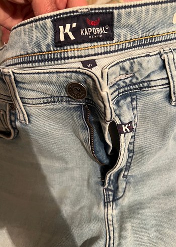 Mavi Bağlamalı Kısa kot Erkek Şort - Görsel 2