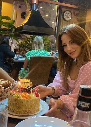 Pembe Puf Kollu Bohem Mini Elbise - Görsel 2